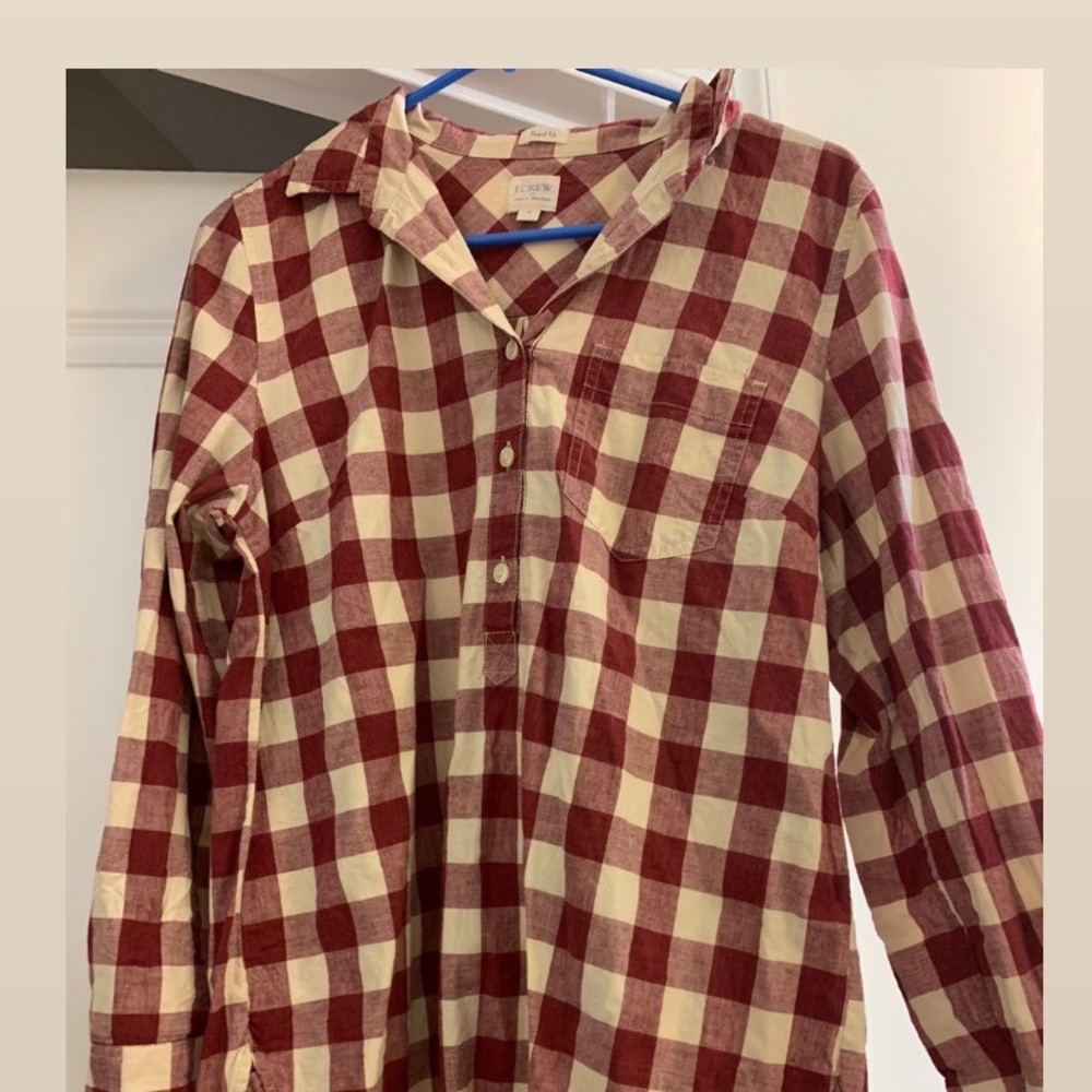 J. crew factory half button down shirt